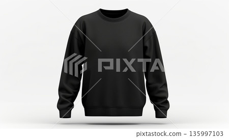 Casual urban style crewneck sweatshirt shirt product mockup for catalog presentation and branding 135997103