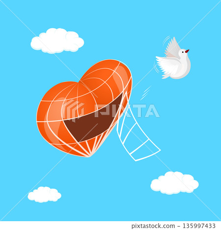 3D Isometric Flat Vector Illustration of Breaking Free, Bird Released From Cage 135997433