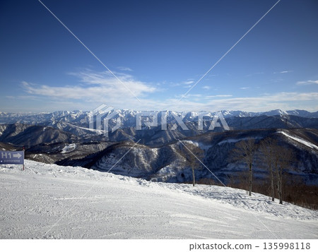 Tashiro Ski Resort in Japan - Mountain scenery from the slopes 135998118