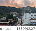 Scenery of Unzen hot spring town 135998327