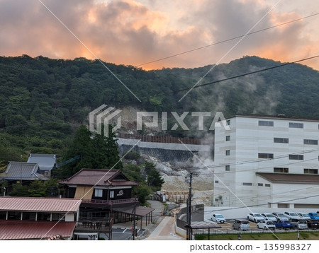 Scenery of Unzen hot spring town Scenery of Unzen hot spring town 135998327