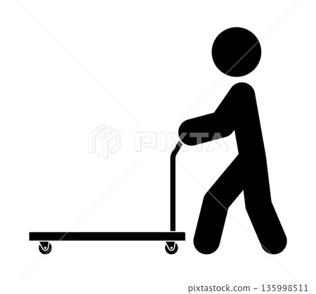 person pushing a cart person pushing a cart 135998511