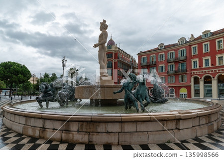 Fontaine du Soleil on Place Massena in Nice France 135998566