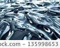 Liquid Metal Abstract Background. AI generated image. 135998653
