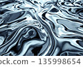 Liquid Metal Abstract Background. AI generated image. 135998654