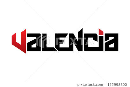 Valencia typography design vector, for t-shirt, poster and other uses 135998800