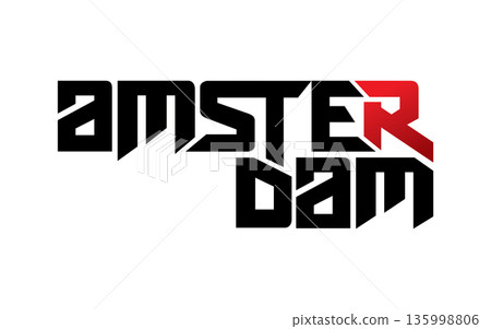 Amsterdam typography design vector, for t-shirt, poster and other uses Amsterdam typography design vector, for t-shirt, poster and other uses 135998806