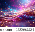 Shining fantastic light background particles beautiful abstract 135998824