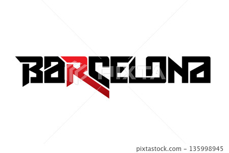 Barcelona typography design vector, for t-shirt, poster and other uses 135998945
