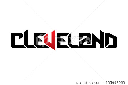 Cleveland typography design vector, for t-shirt, poster and other uses Cleveland typography design vector, for t-shirt, poster and other uses 135998963
