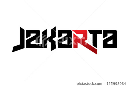 Jakarta typography design vector, for t-shirt, poster and other uses Jakarta typography design vector, for t-shirt, poster and other uses 135998984