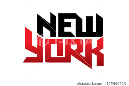 New York typography design vector, for t-shirt, poster and other uses 135999013