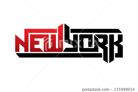 New York typography design vector, for t-shirt, poster and other uses 135999014