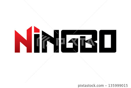 Ningbo typography design vector, for t-shirt, poster and other uses 135999015