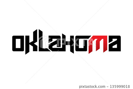 Oklahoma typography design vector, for t-shirt, poster and other uses 135999018
