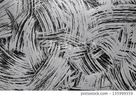 Abstract monochrome brushstroke texture background material 135999359
