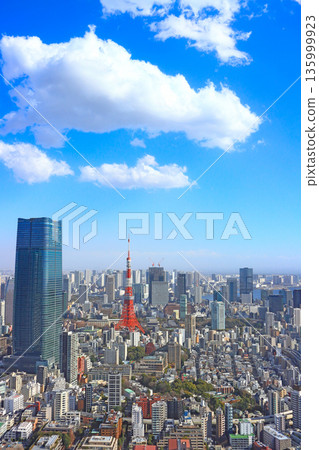 東京鐵塔與麻布台山風景 東京都港區森 JP 塔 135999923