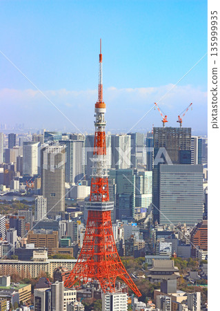 東京鐵塔風景與東京都會風景，東京港區 135999935