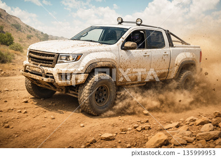 Image of a pickup truck off-road race - AI-generated image 135999953