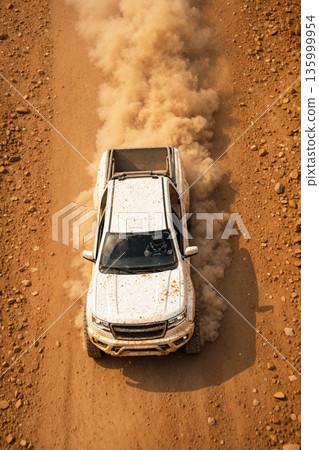 Image of a pickup truck off-road race - AI-generated image 135999954