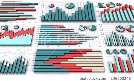 3D 商業圖表和圖形 3D 商業圖表和圖形 136000246
