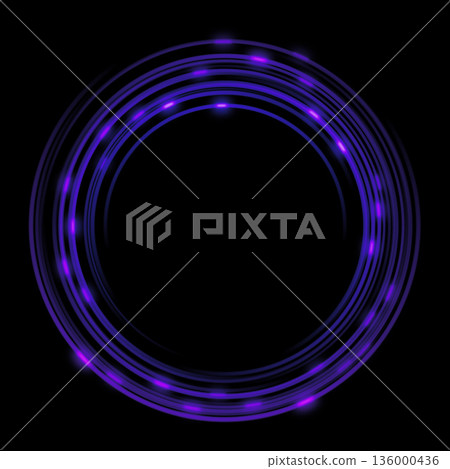 Purple glowing futuristic circular light effect Purple glowing futuristic circular light effect 136000436