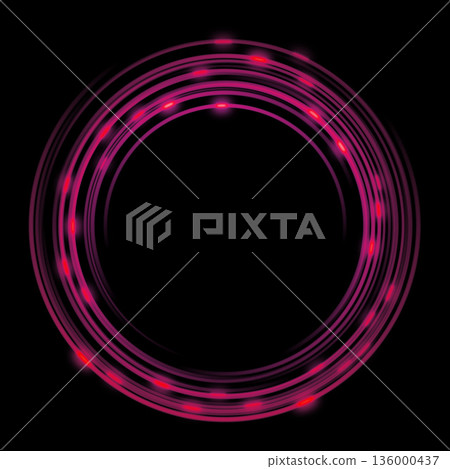 Magenta pink futuristic circular light effect Magenta pink futuristic circular light effect 136000437