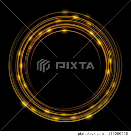 Golden futuristic circular light effect Golden futuristic circular light effect 136000438