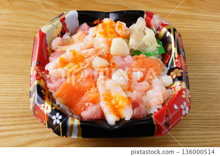 Seafood rice bento box lunch 136000514