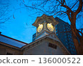Sapporo Clock Tower and winter cityscape 136000522