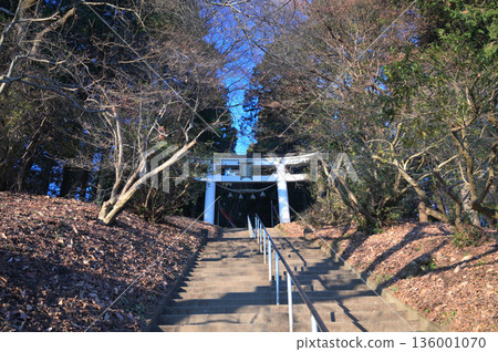 從奧之院和寶度山頂的露台/觀景台上眺望冬季景色 136001070
