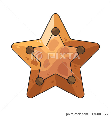 illustration of retro star illustration of retro star 136001177