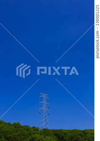 High voltage line tower High voltage line tower 136001225