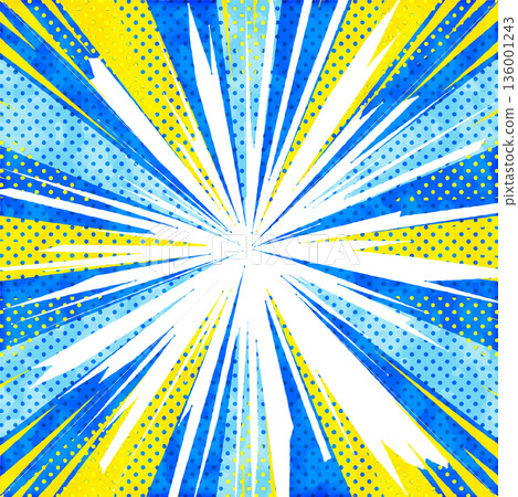 Summer American comic book style background A (square) watercolor style Summer American comic book style background A (square) watercolor style 136001243