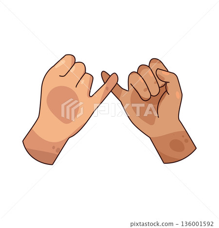 illustration of Pinky Promise illustration of Pinky Promise 136001592