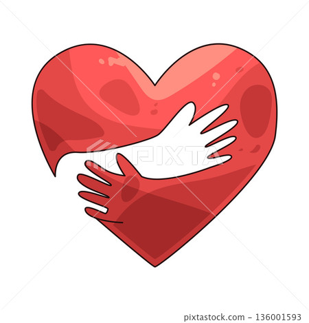 illustration of Love Hug illustration of Love Hug 136001593