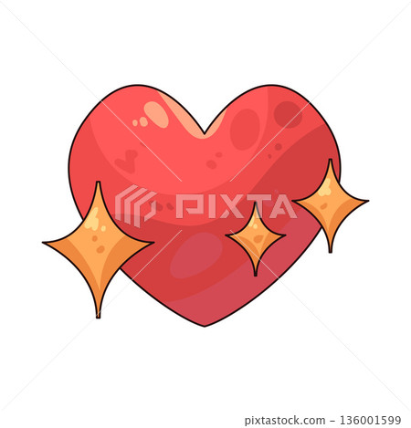 illustration of Heart Sparkle illustration of Heart Sparkle 136001599