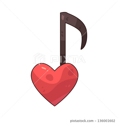 illustration of heart note 136001602