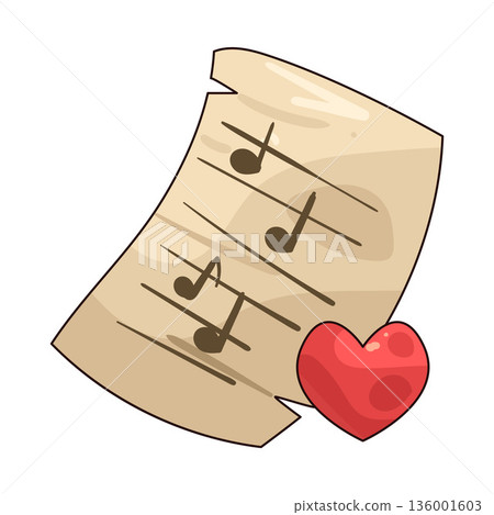 illustration of love song illustration of love song 136001603