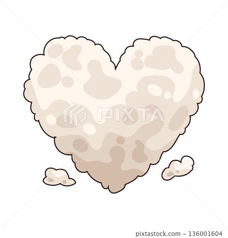 illustration of heart cloud 136001604