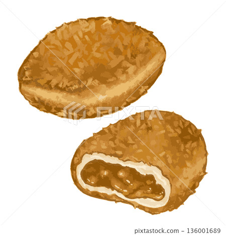 Curry bread illustration 136001689