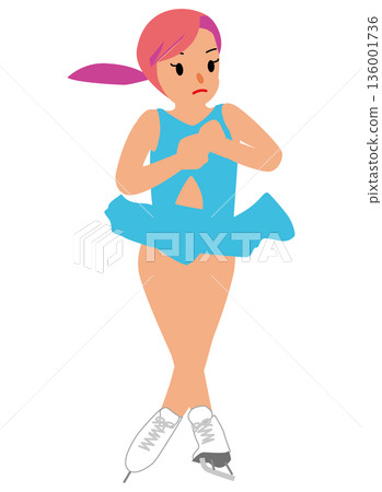 圖:一名女子參加冬季運動比賽-花式溜冰 03 圖:一名女子參加冬季運動比賽-花式溜冰 03 136001736