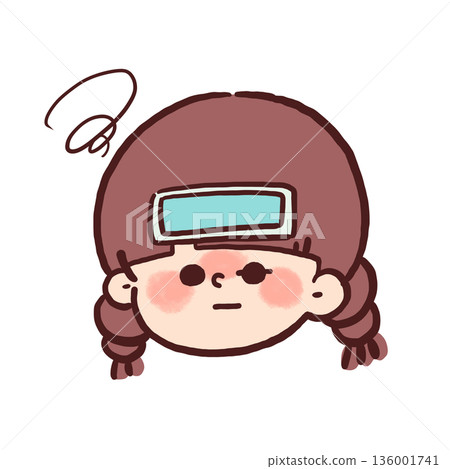 發燒的女孩插圖 發燒的女孩插圖 136001741