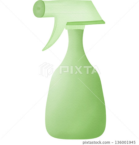 Multipurpose plastic spray bottle cartoon hand drawn transparency illustration Multipurpose plastic spray bottle cartoon hand drawn transparency illustration 136001945