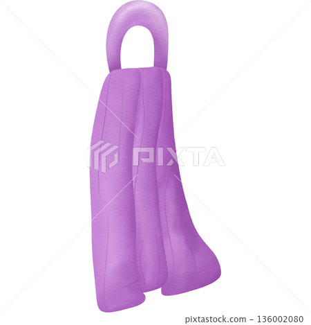Purple purple hand towel hand drawn transparency illustration Purple purple hand towel hand drawn transparency illustration 136002080