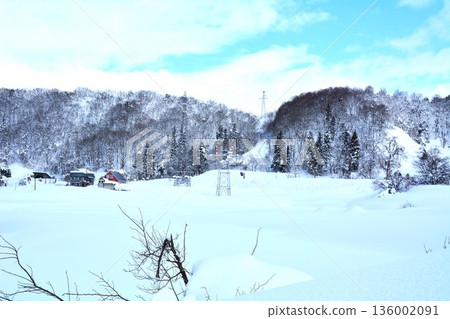 Countryside scenery in winter Countryside scenery in winter 136002091