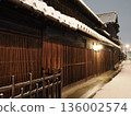 Kawaramachi before dawn on a snowy day 136002574