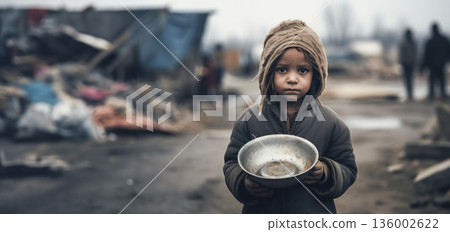 The unspoken plea of a hungry child reflects the urgent need to address childhood hunger, evoking empathy and support The unspoken plea of a hungry child reflects the urgent need to address childhood hunger, evoking empathy and support 136002622