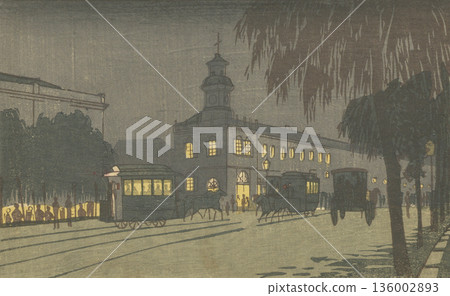 明治時期的東京：井上康二（1864-1889）的《銀座夜景》 136002893