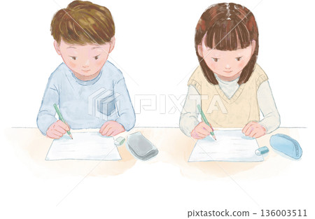 兒童學習的插圖 136003511